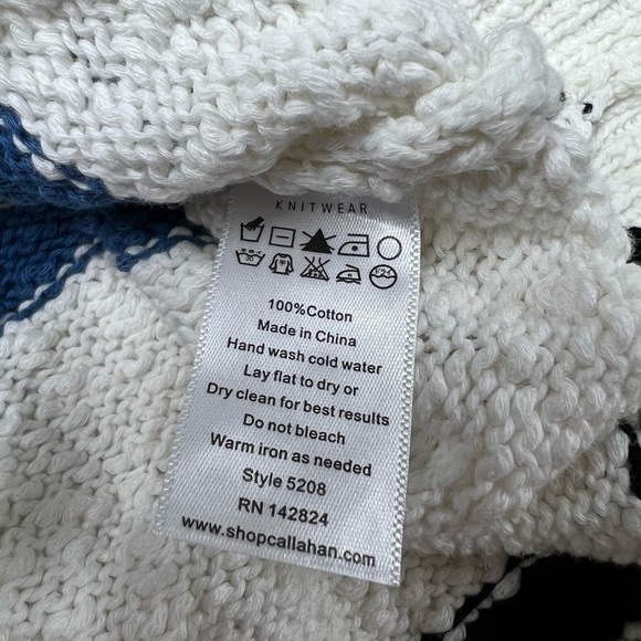 NWT CALLAHAN KNITWEAR Striped Chunky Knit Sweater S - Picture 9 of 9